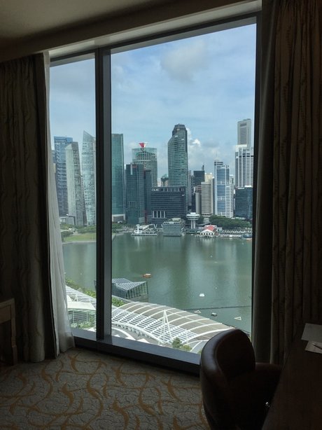 View from our room on the 37th floor at Marina Bay Sands Hotel // Out Of Office With Rebecca